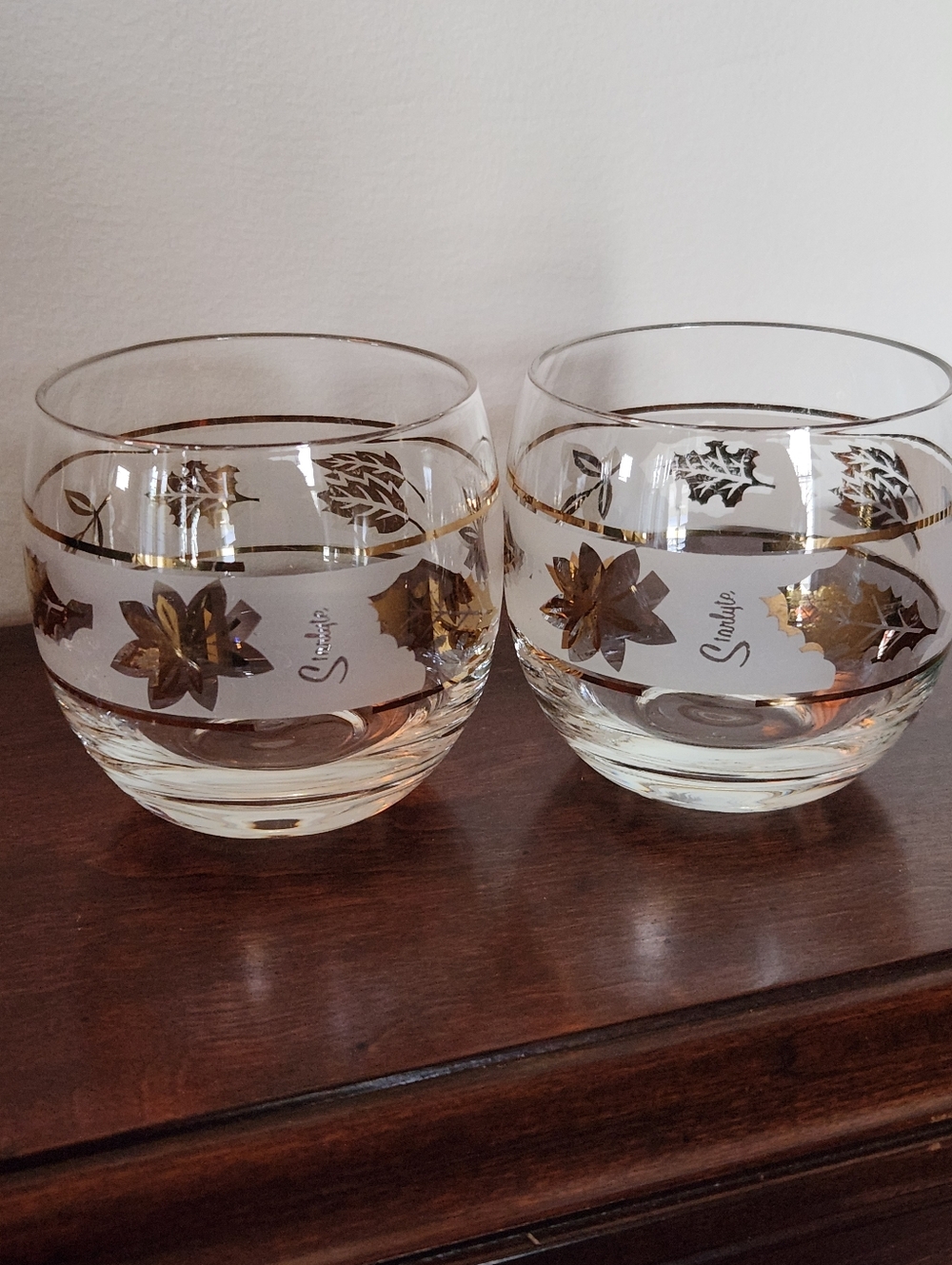 1960s Starlyte Roly Poly Lowball Old Fashioned Glasses